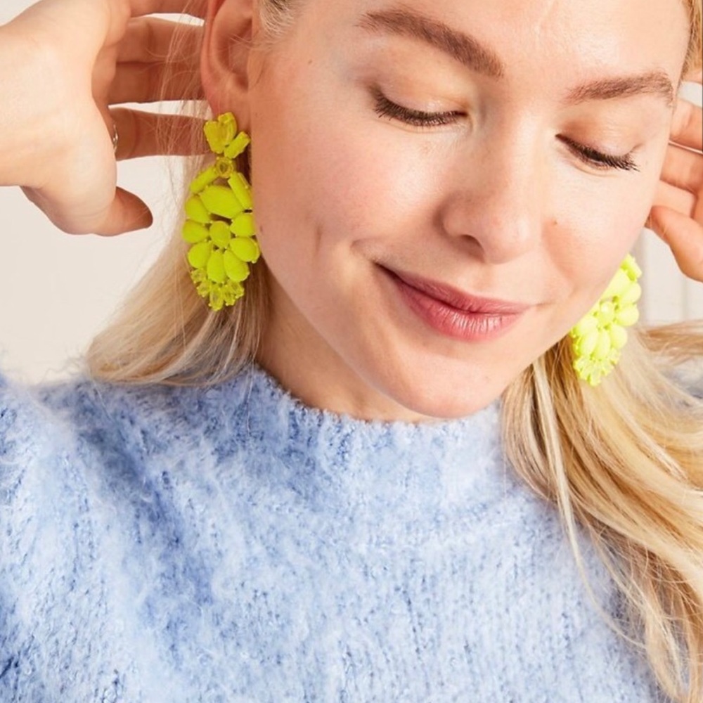 Stella & Dot | *ULTRARARES* Citron Yellow Heck Yes!!!\😄/Statement Earrings - Picture 6 of 16